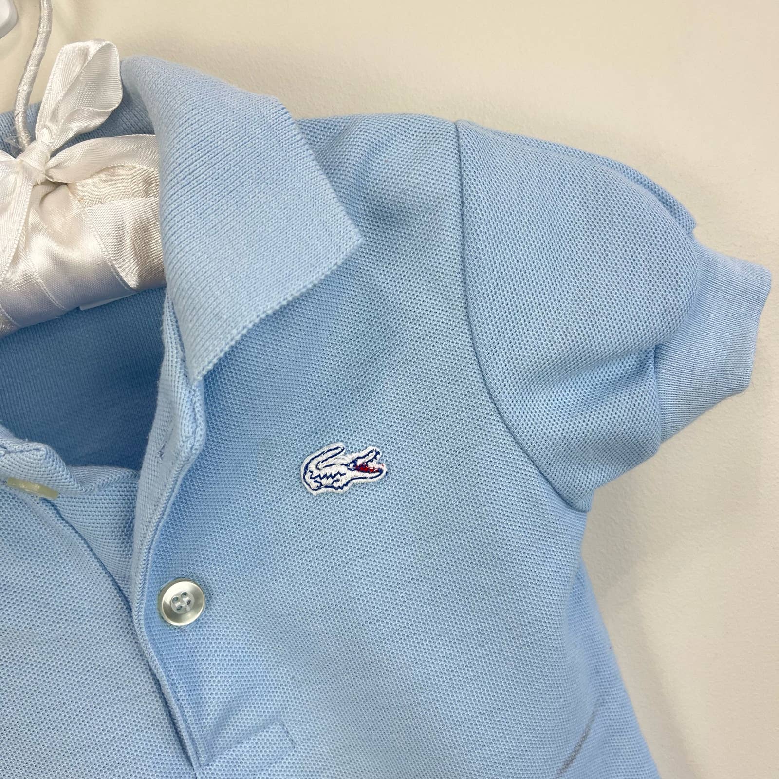 Vintage Izod Lacoste Baby Blue Polo Shirt 2T USA