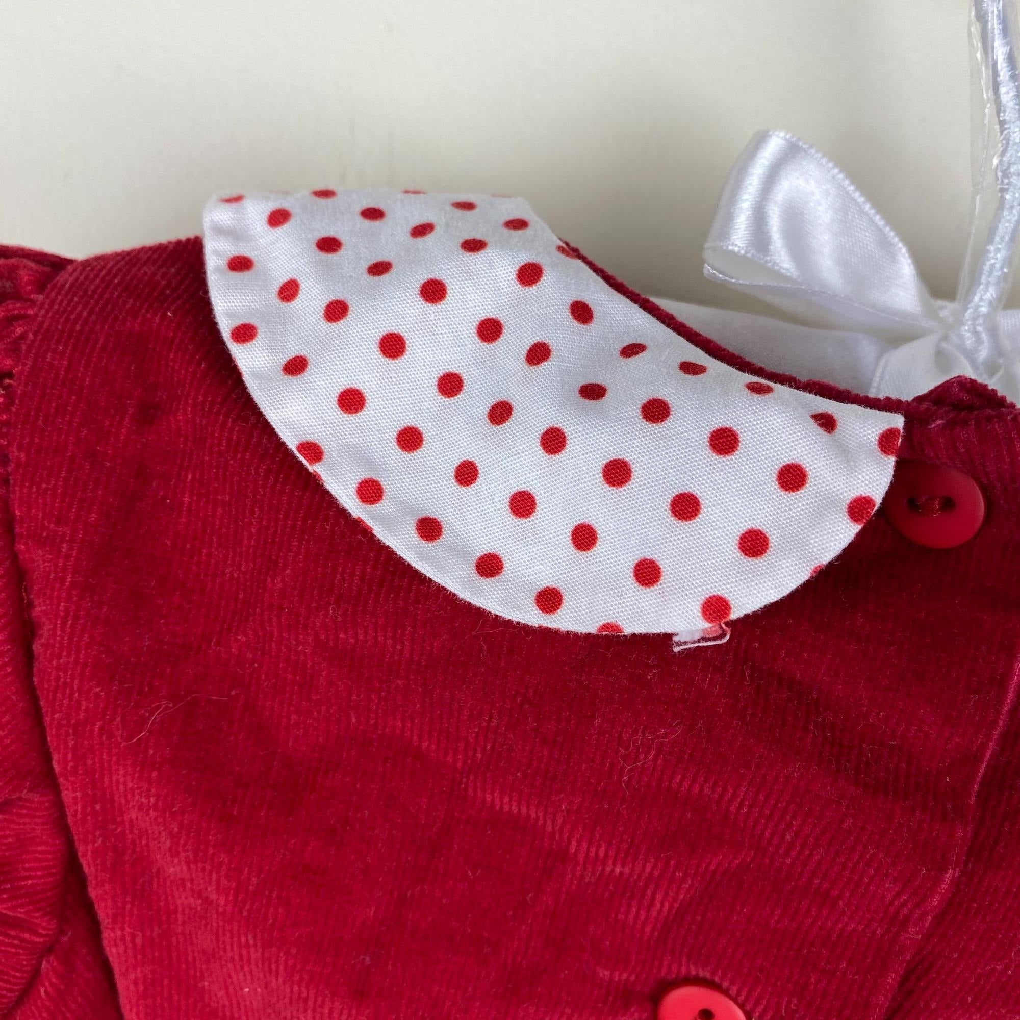 Bella Bliss Girls Red Corduroy Dress 24 Months