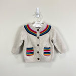 Load image into Gallery viewer, Hanna Andersson Rainbow Knitcraft Cardigan 70 cm 6-12 Months
