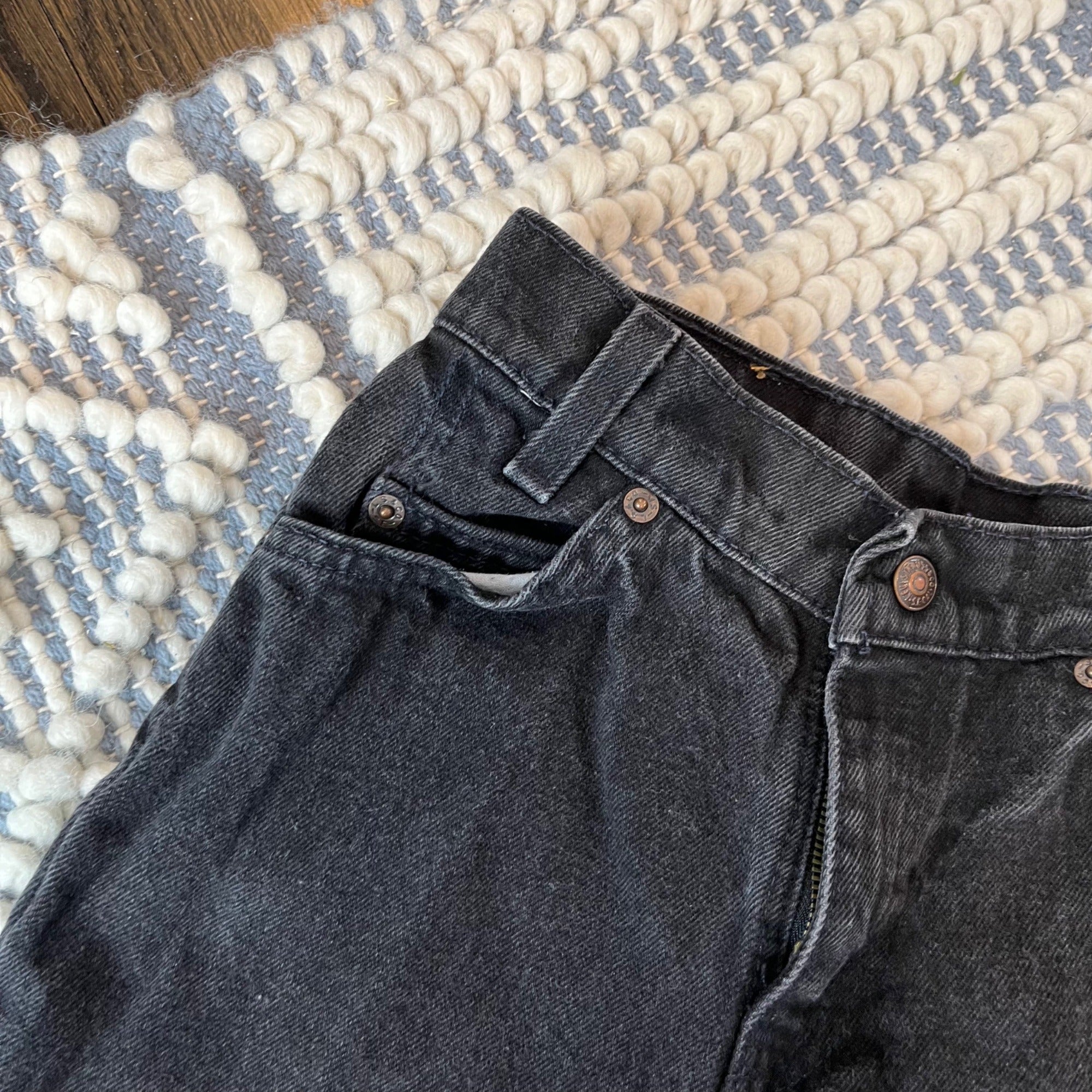 Vintage Levi's Orange Tab Black Jeans 9