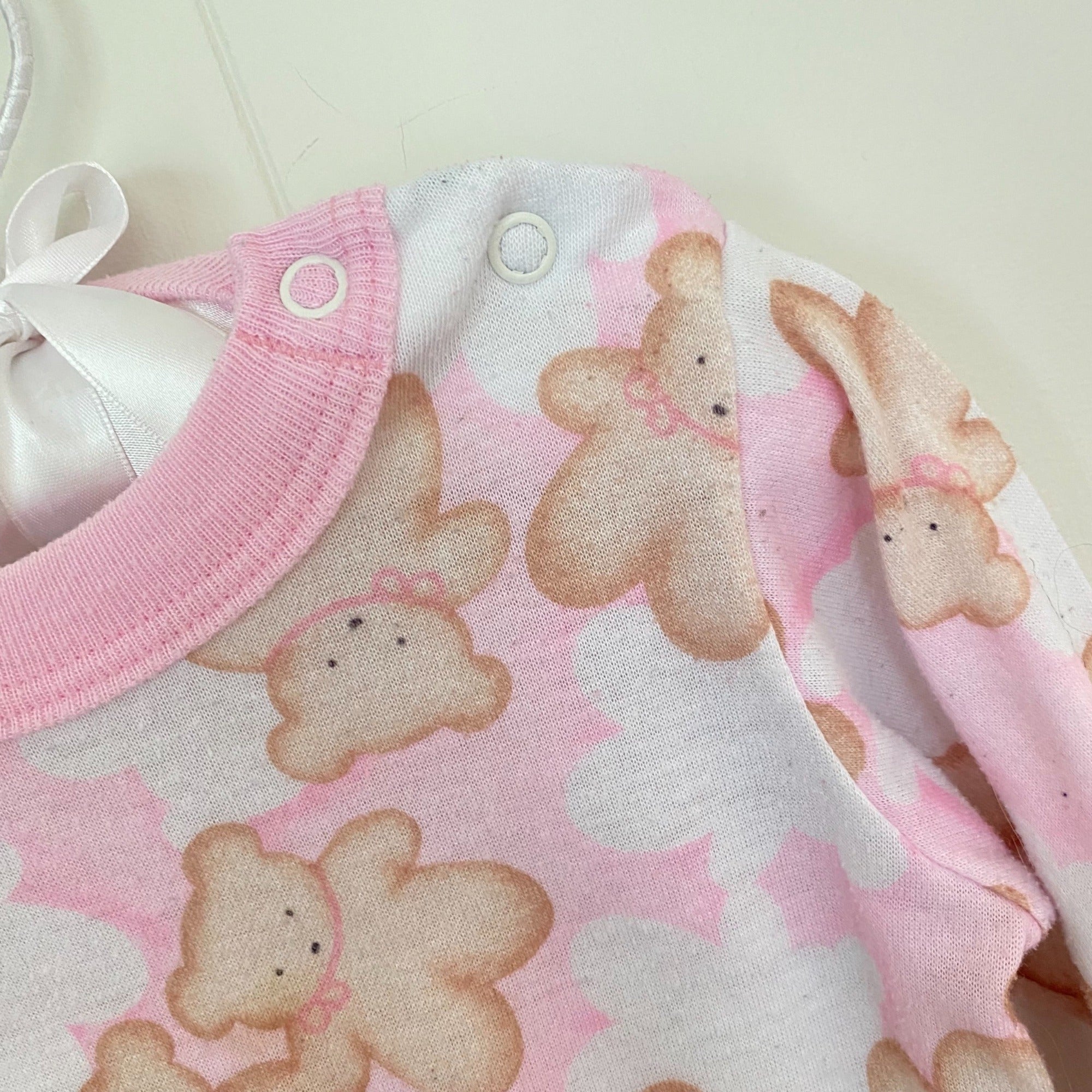 Vintage Carter's Pink Teddy Bear PJs 18-24 Months