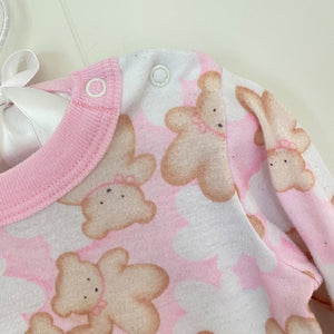 Vintage Carter's Pink Teddy Bear PJs 18-24 Months