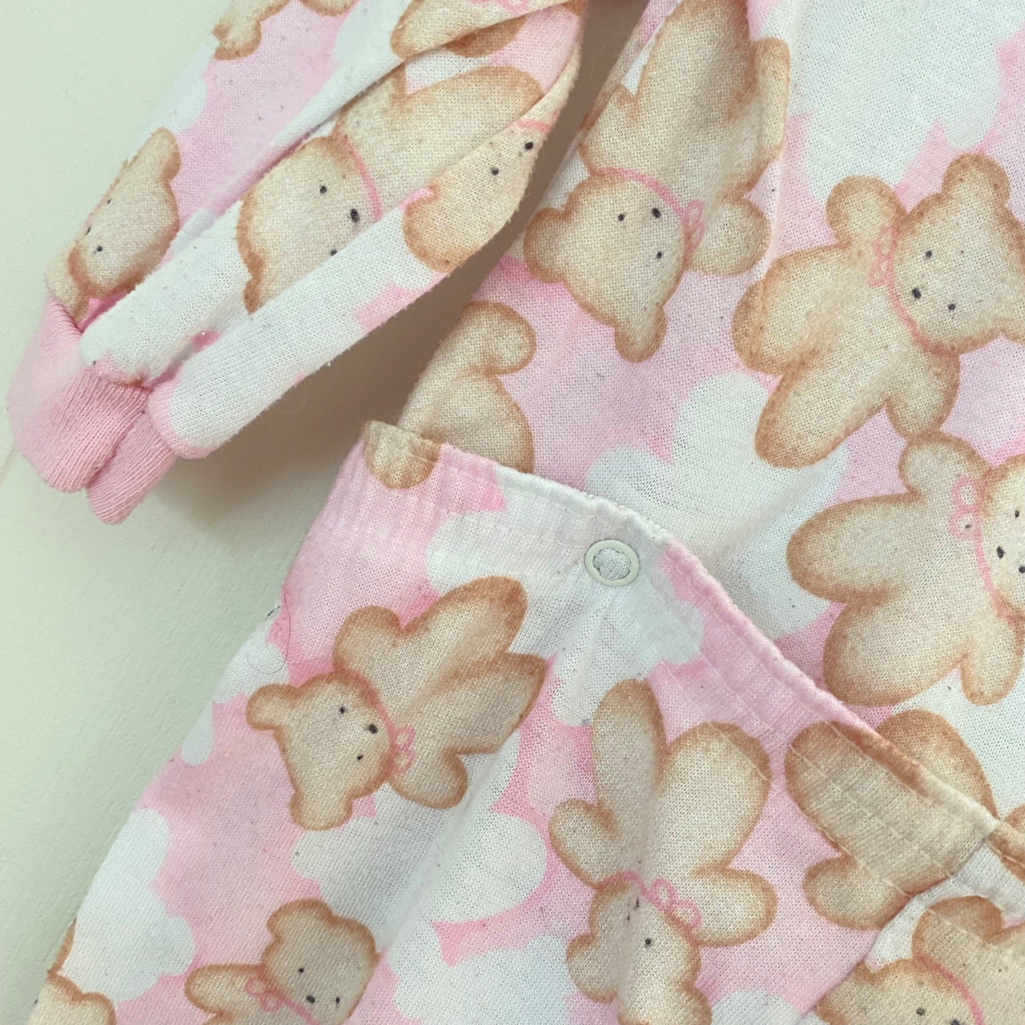 Vintage Carter's Pink Teddy Bear PJs 18-24 Months