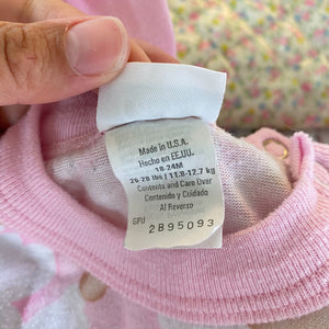 Vintage Carter's Pink Teddy Bear PJs 18-24 Months