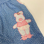 Load image into Gallery viewer, Vintage Kids Exchange Polka Dot Ballet Bear Overalls 12 Months
