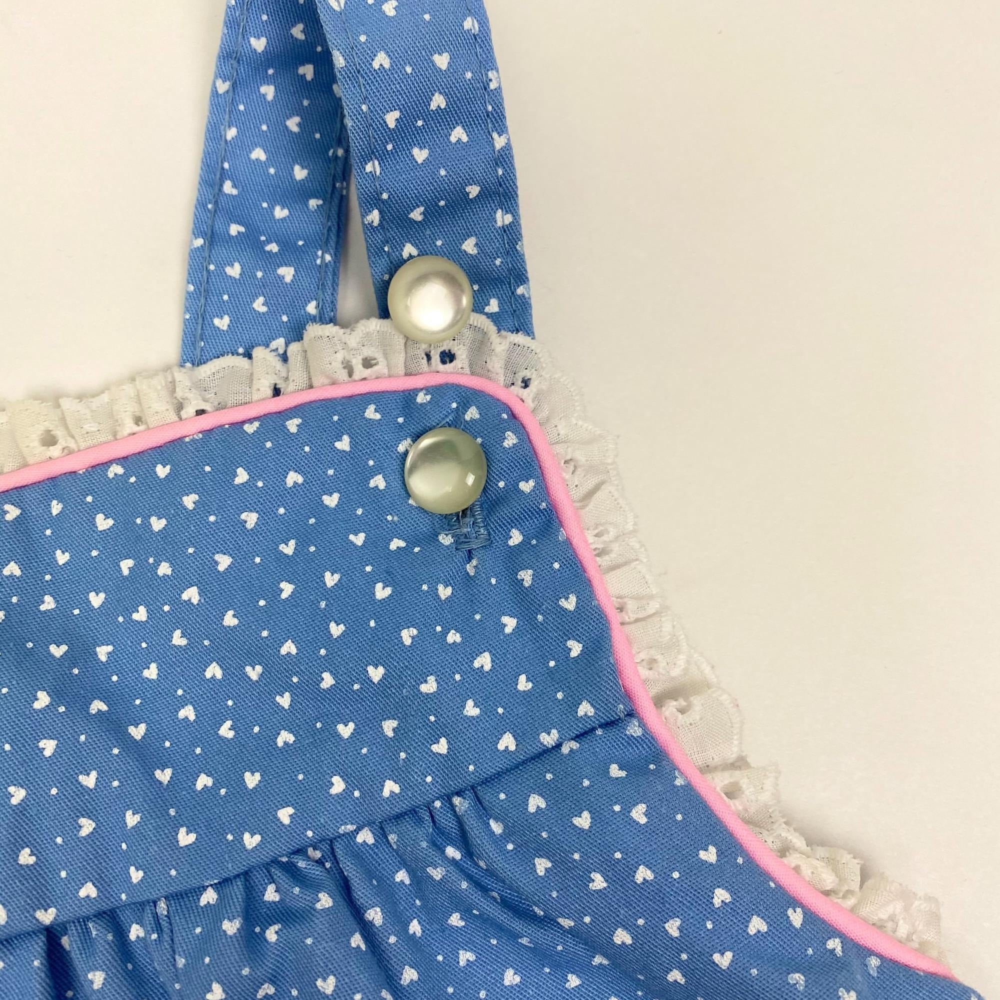 Vintage Kids Exchange Polka Dot Ballet Bear Overalls 12 Months