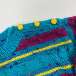 Load image into Gallery viewer, Vintage Kids Striped Pom Pom Sweater
