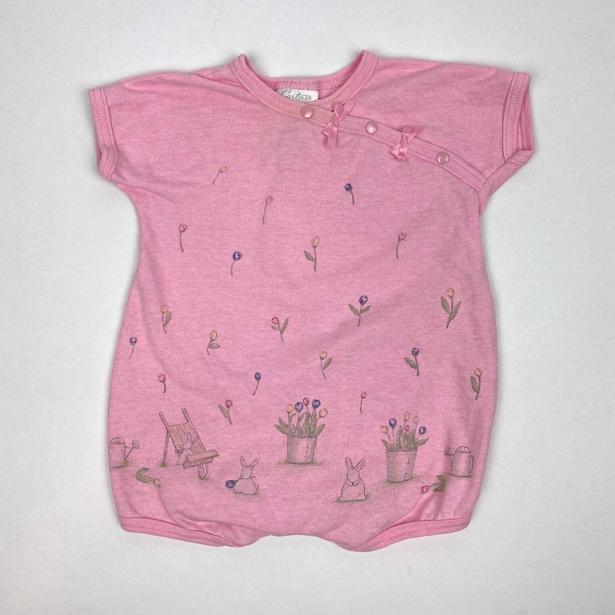 Vintage Carter’s Pink Bunny Romper 3-6 Months