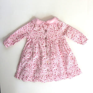 Laura Ashely Pink Floral Long-Sleeve Dress 6 Months