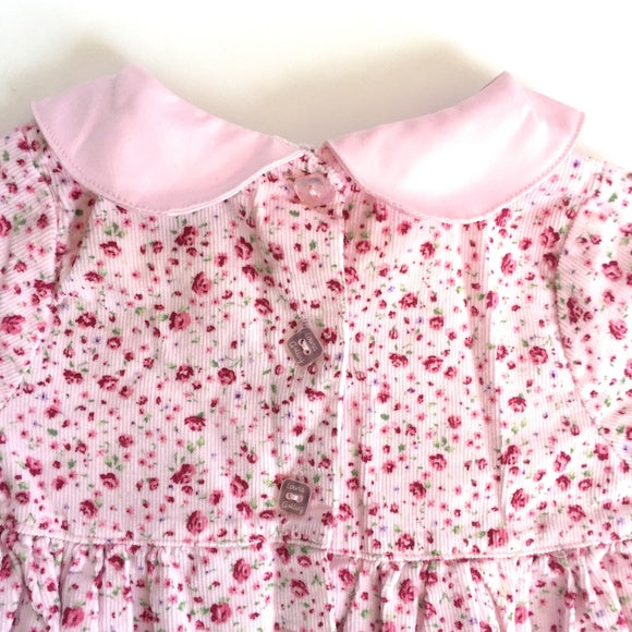 Laura Ashely Pink Floral Long-Sleeve Dress 6 Months