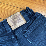 Load image into Gallery viewer, Vintage Levi&#39;s Black Denim Cinched Waist Jeans 4T
