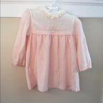 Load image into Gallery viewer, Friemanit Pink White Sweater Dress 6-9 Months
