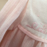 Load image into Gallery viewer, Friemanit Pink White Sweater Dress 6-9 Months
