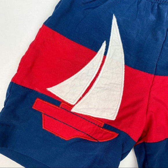 Florence Eiseman Boys Sailboat Bathing Suit 18 M