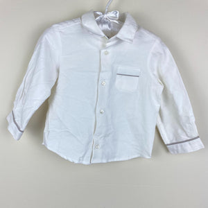 Jacadi Paris Boys White Oxford Shirt 12 Months NWT