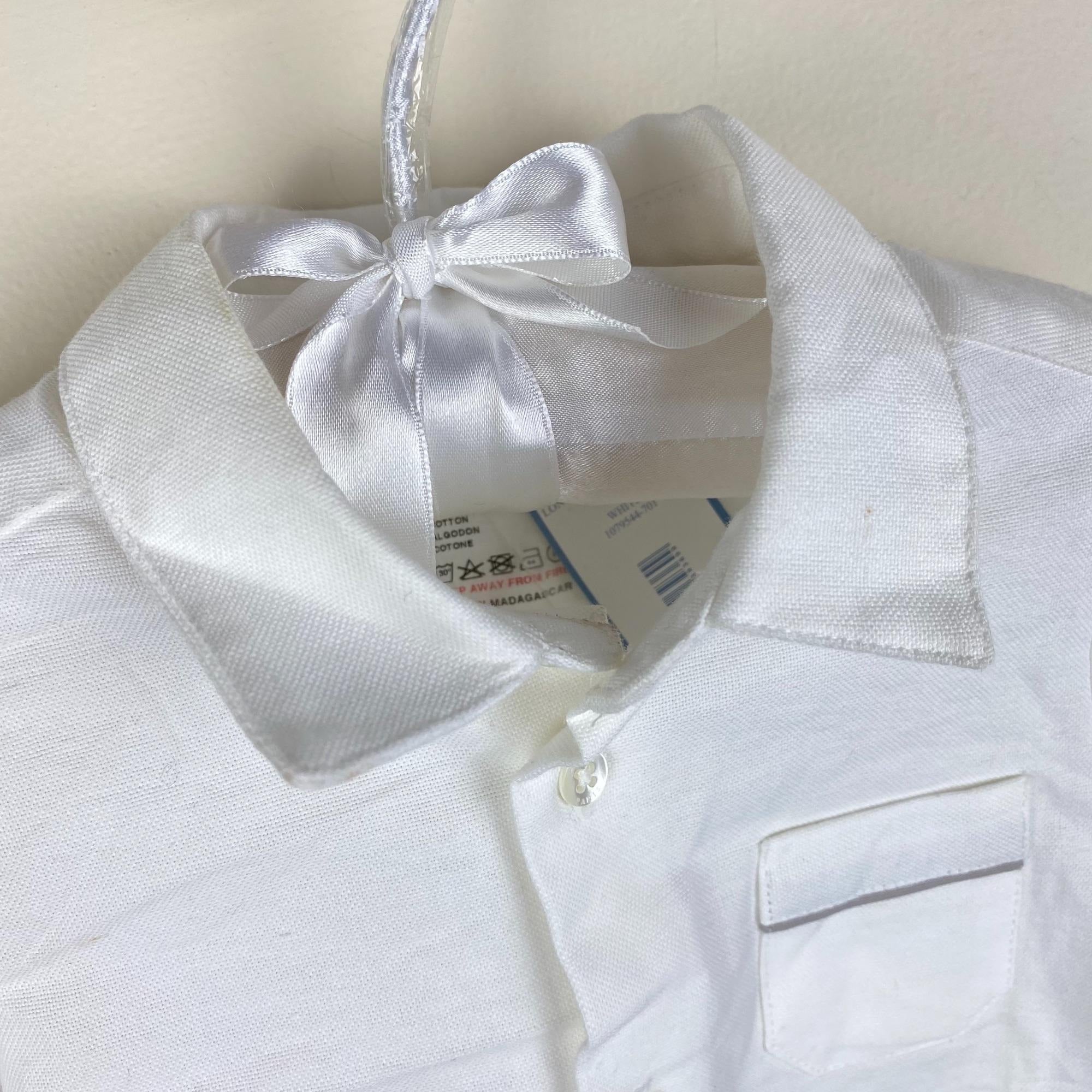 Jacadi Paris Boys White Oxford Shirt 12 Months NWT