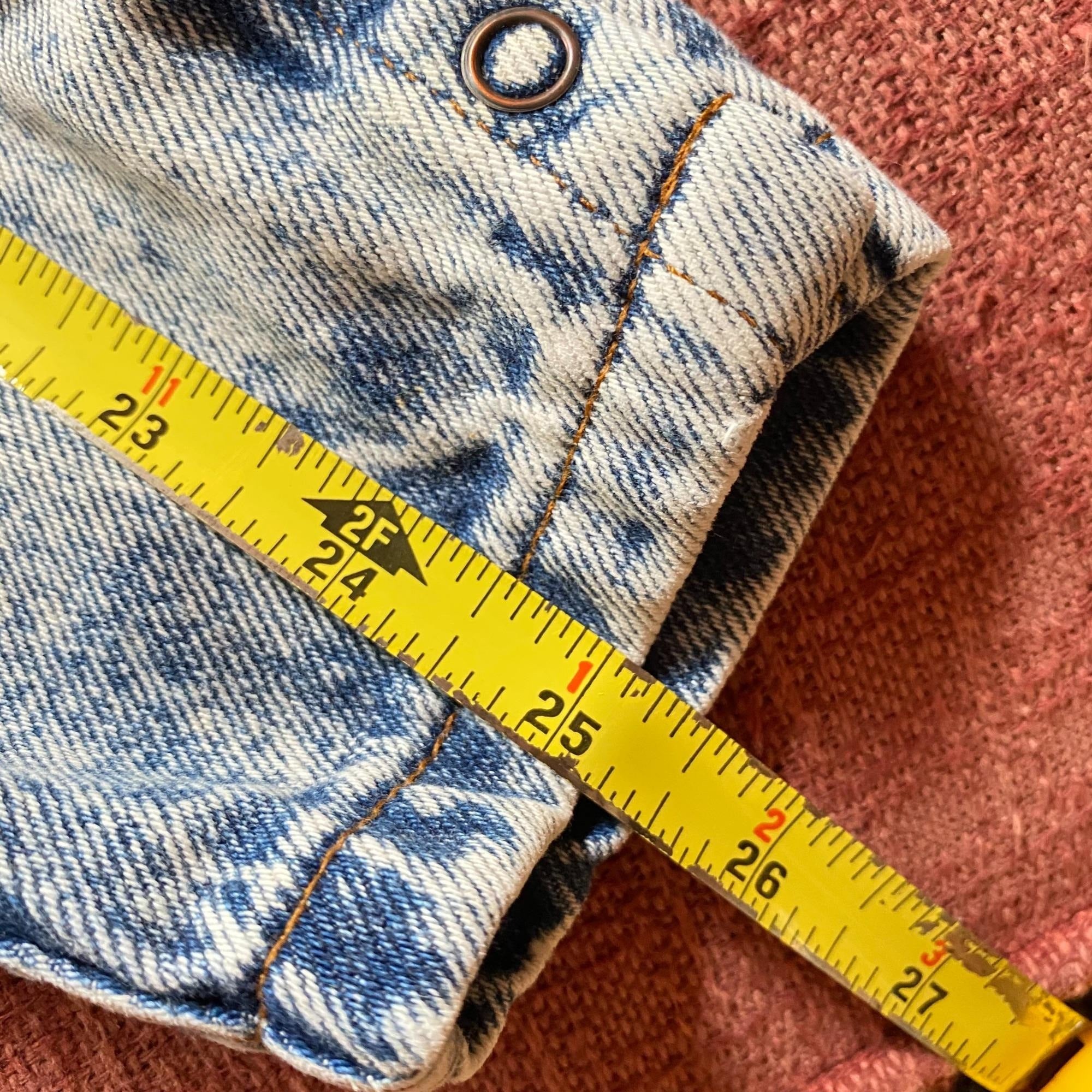 Vintage Levi's Acid Wash Suspender Jeans 24 Months USA