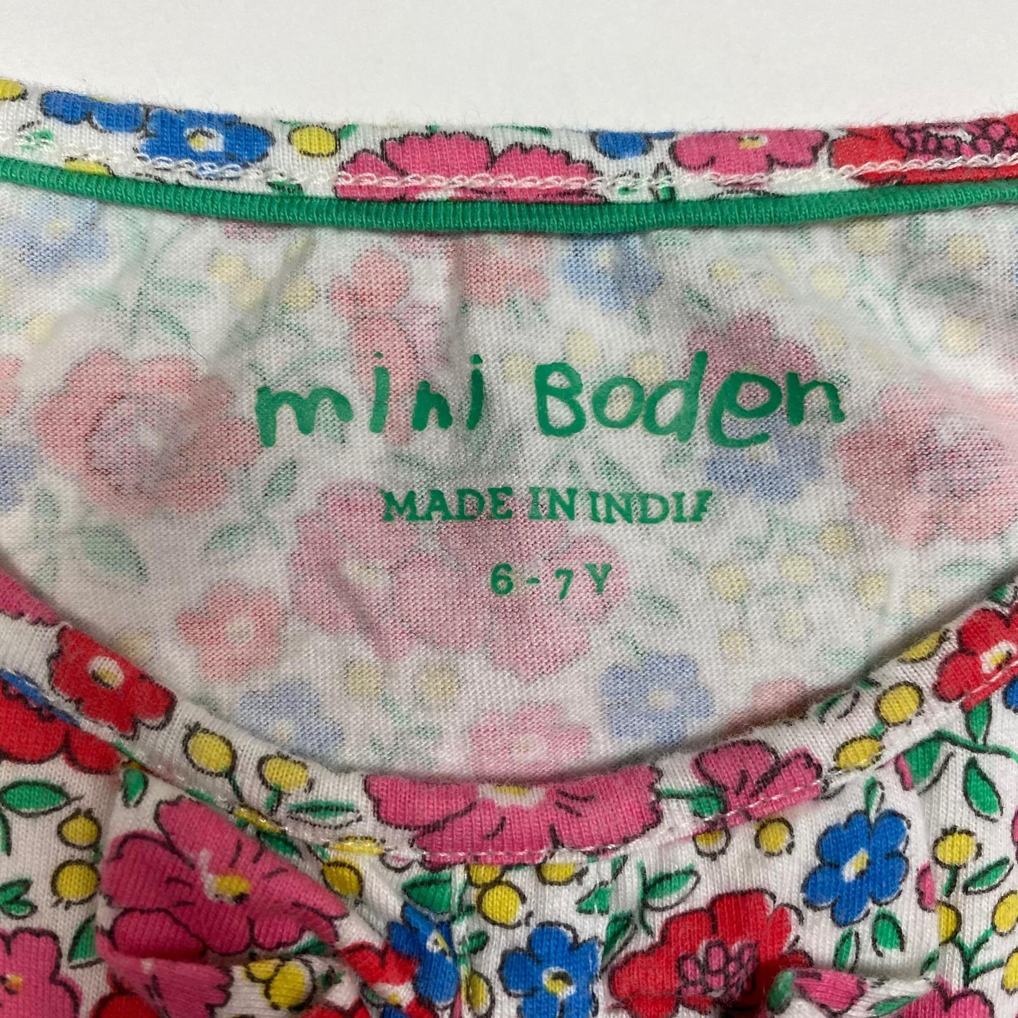 Mini Boden Girls Sleeveless Floral Dress 6-7 Years