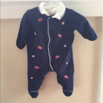 Load image into Gallery viewer, Little Me Navy One Piece Sports Outfit 3 Months
