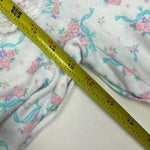 Load image into Gallery viewer, Vtg Babygrow White Pink Floral Ruffle Lace Footie
