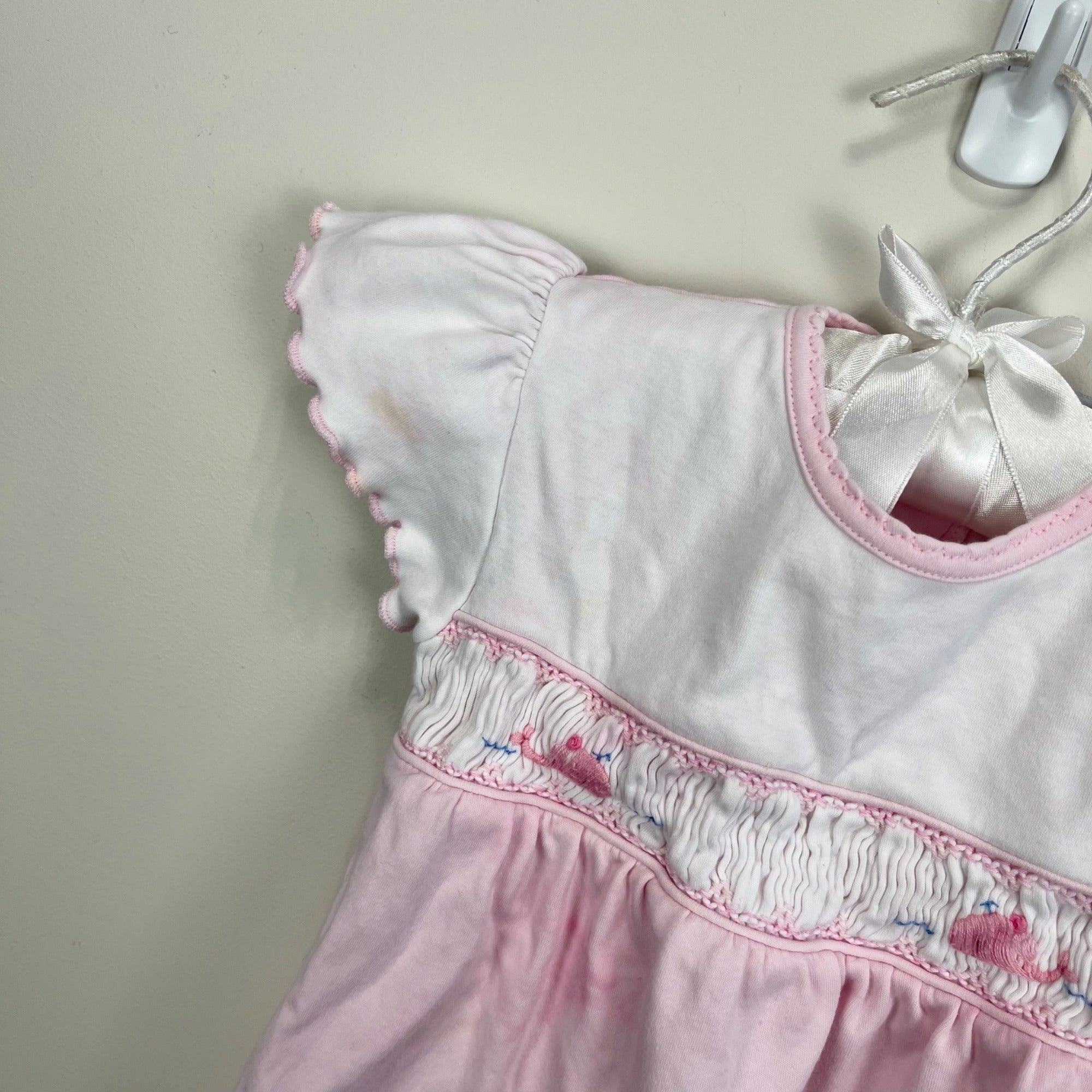 Hug Me First Smocked Pink Romper 18-24 Months