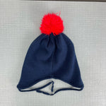 Load image into Gallery viewer, New England Patriots Football Navy Blue Pom Hat Toddler
