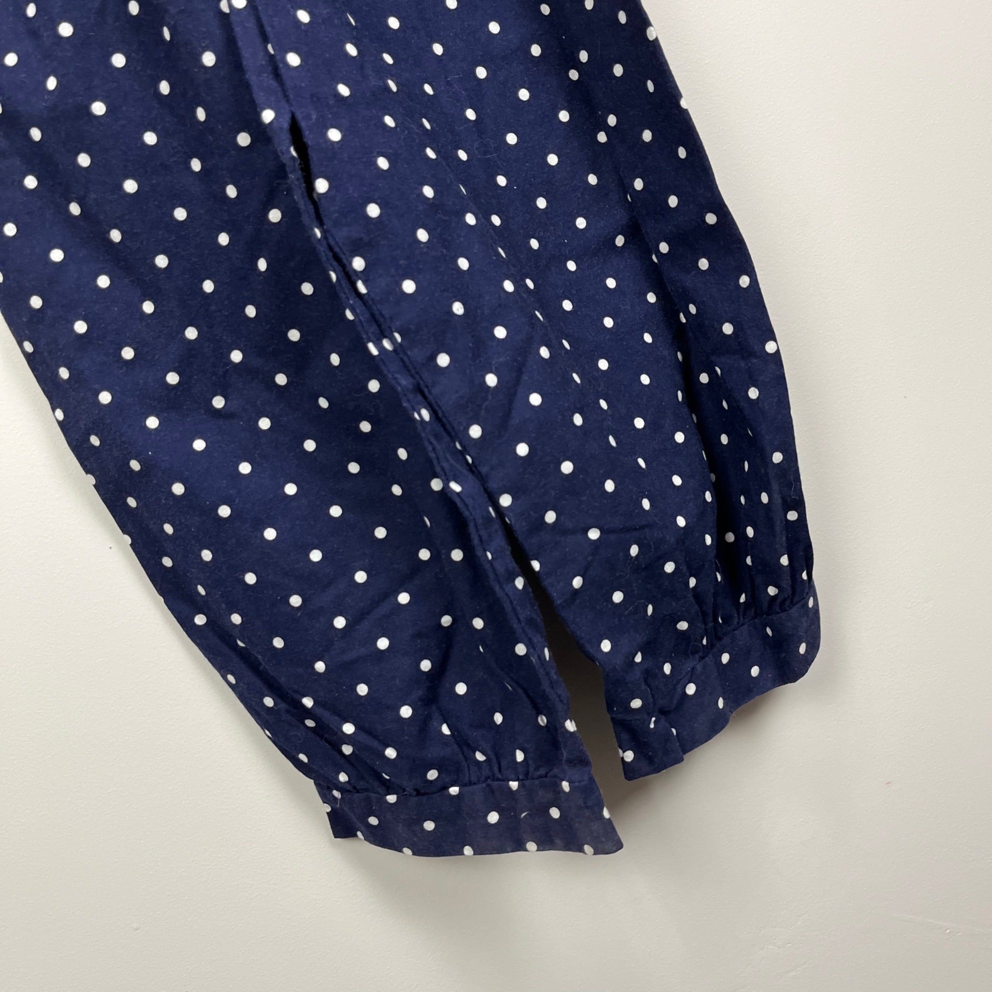 Vintage My Michelle Navy Blue Polka Dot Jumpsuit 6 USA