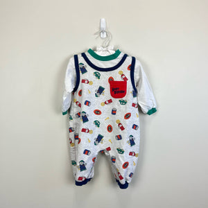 Vintage OshKosh B'gosh Teddy Bear Coverall 6-9 Months