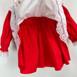 Load image into Gallery viewer, Vintage Bryan Red Pinafore Dress 12 Months USA
