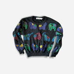 Load image into Gallery viewer, Vintage Zing Black Elephant Sweatshirt 7/8
