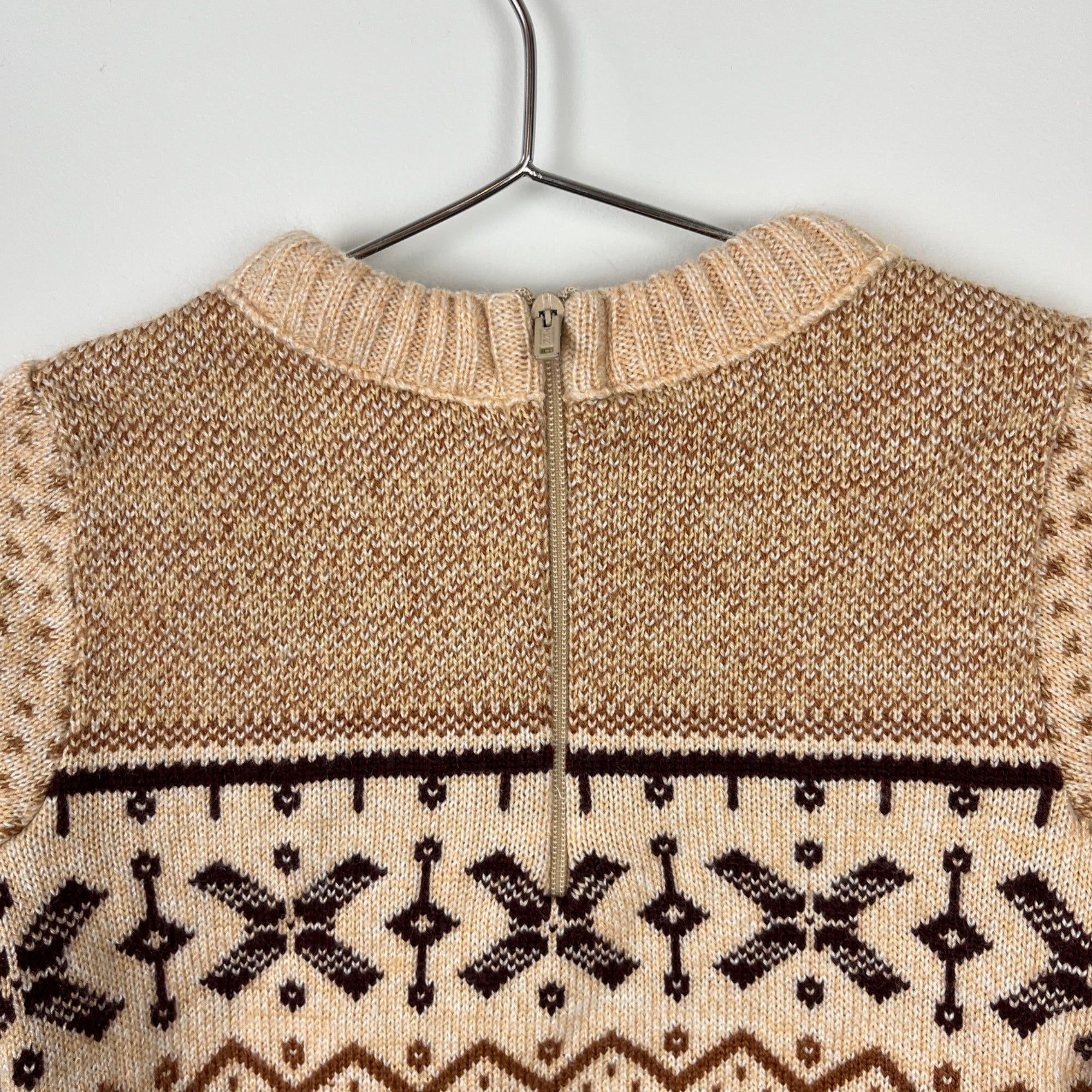 Vintage Unisex Kids Tan Sweater 3T