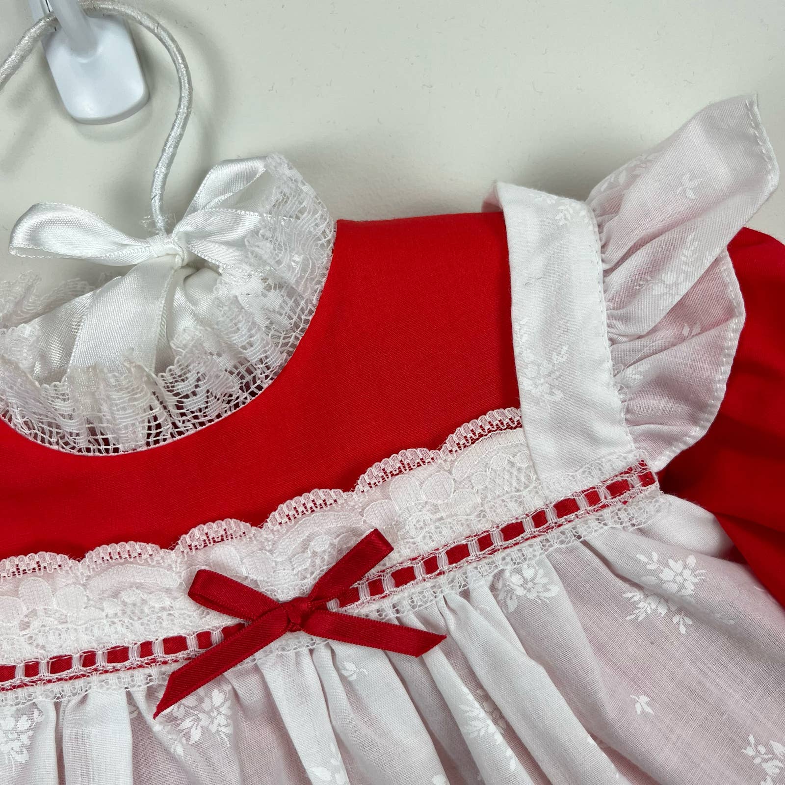 Vintage Bryan Red Pinafore Dress 12 Months USA Vintage Bryan Red Pinafore Dress 12 Months USA