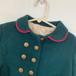 Load image into Gallery viewer, Vintage Kute Kiddies Festive Green Dress Coat 2T
