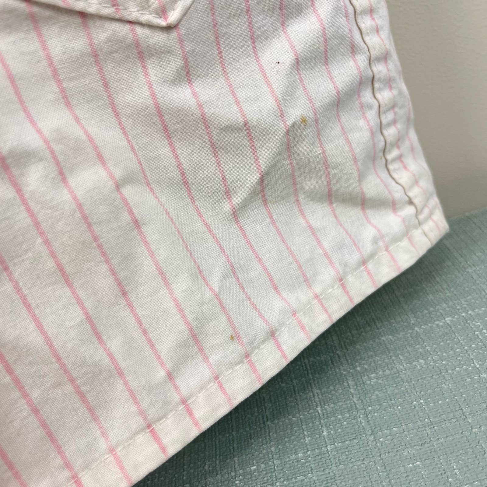 Vintage OshKosh B'gosh Pink Striped Shortalls 7/8 USA