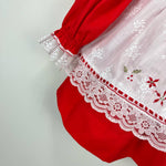 Load image into Gallery viewer, Vintage Bryan Red Pinafore Dress 12 Months USA
