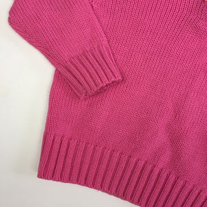 Vintage OshKosh Bright Pink Hooded Sweater 4T