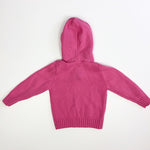 Load image into Gallery viewer, Vintage OshKosh Bright Pink Hooded Sweater 4T
