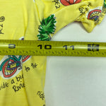 Load image into Gallery viewer, Vintage All Mine Yellow Tropical Bodysuit Romper 6-9 Monthsneed weight
