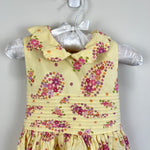 Load image into Gallery viewer, Laura Ashley Girls Yellow Floral Paisley Dress 2T
