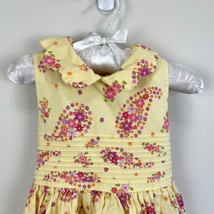 Laura Ashley Girls Yellow Floral Paisley Dress 2T