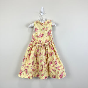 Laura Ashley Girls Yellow Floral Paisley Dress 2T