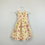 Load image into Gallery viewer, Laura Ashley Girls Yellow Floral Paisley Dress 2T
