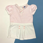 Load image into Gallery viewer, Janie and Jack Pink &amp; White Striped Sweater Dress 6-12 Months
