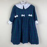 Load image into Gallery viewer, Daisies &amp; Doodlebugs Plaid Bow Dress 2T
