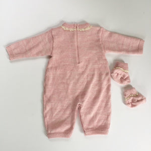 Carriage Boutiques Pink Sweater Coverall 9 Months