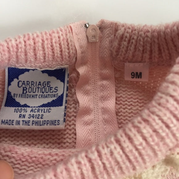 Carriage Boutiques Pink Sweater Coverall 9 Months