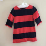 Load image into Gallery viewer, J. Crew Girls Navy &amp; Red Rugby Stripe Dress 3T
